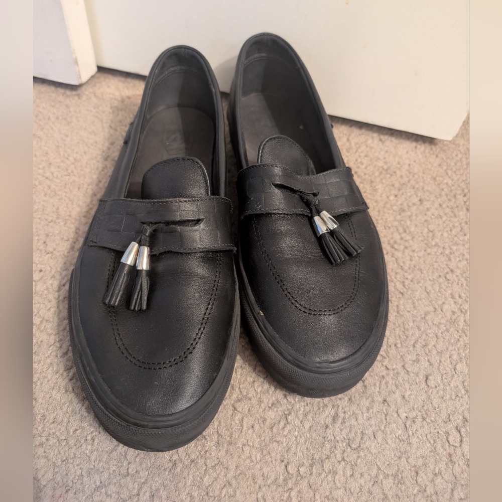 Vans Black Tassel Loafers Size 11.5